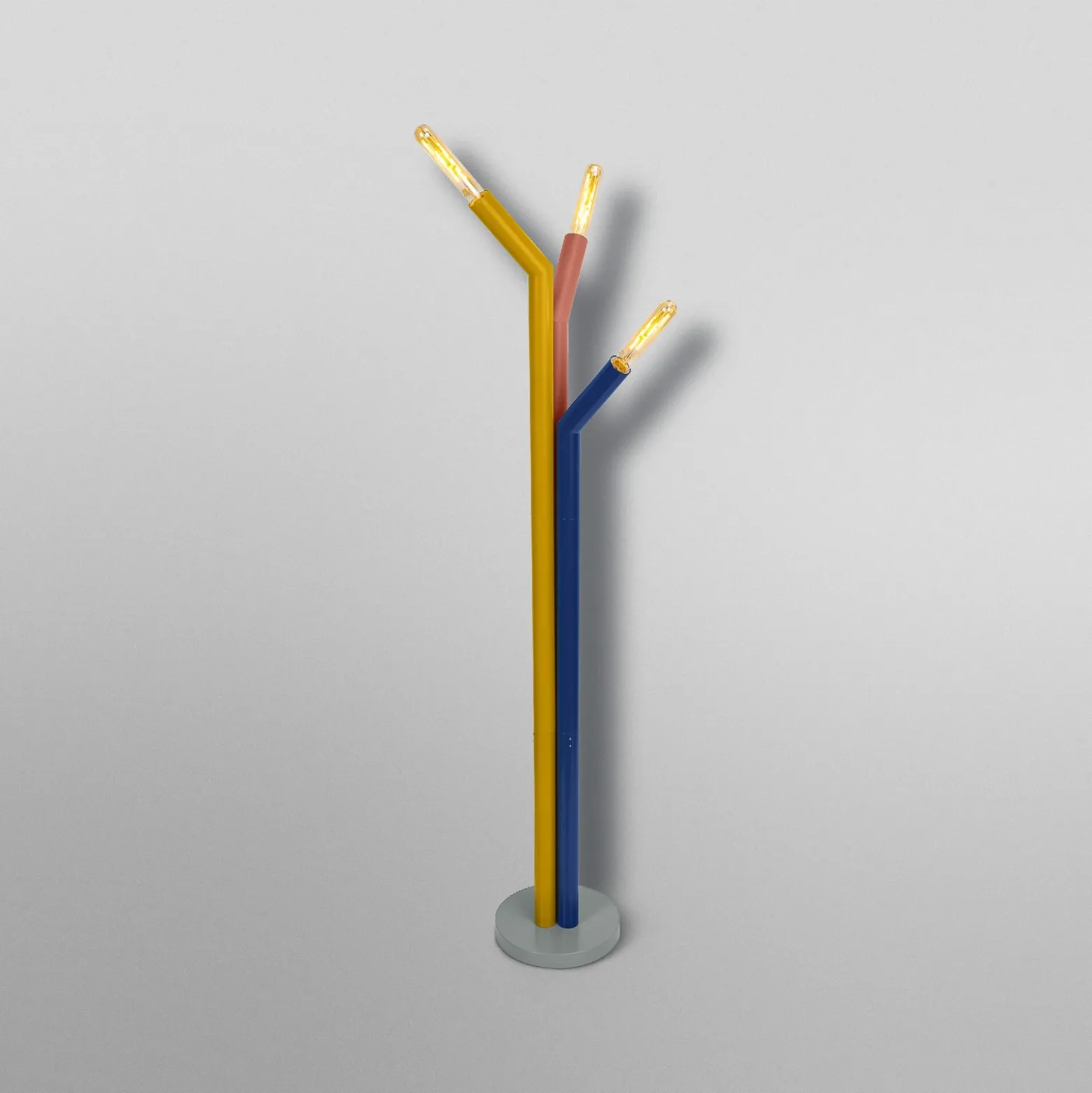Lámpara de pie OSRAM Decor Straw, 3 luces, multicolor, acero, E27