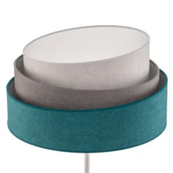 Lámpara de pie Pastell Trio turquesa/gris/gris claro