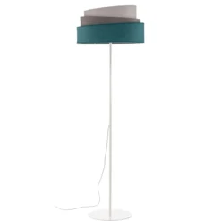 Lámpara de pie Pastell Trio turquesa/gris/gris claro