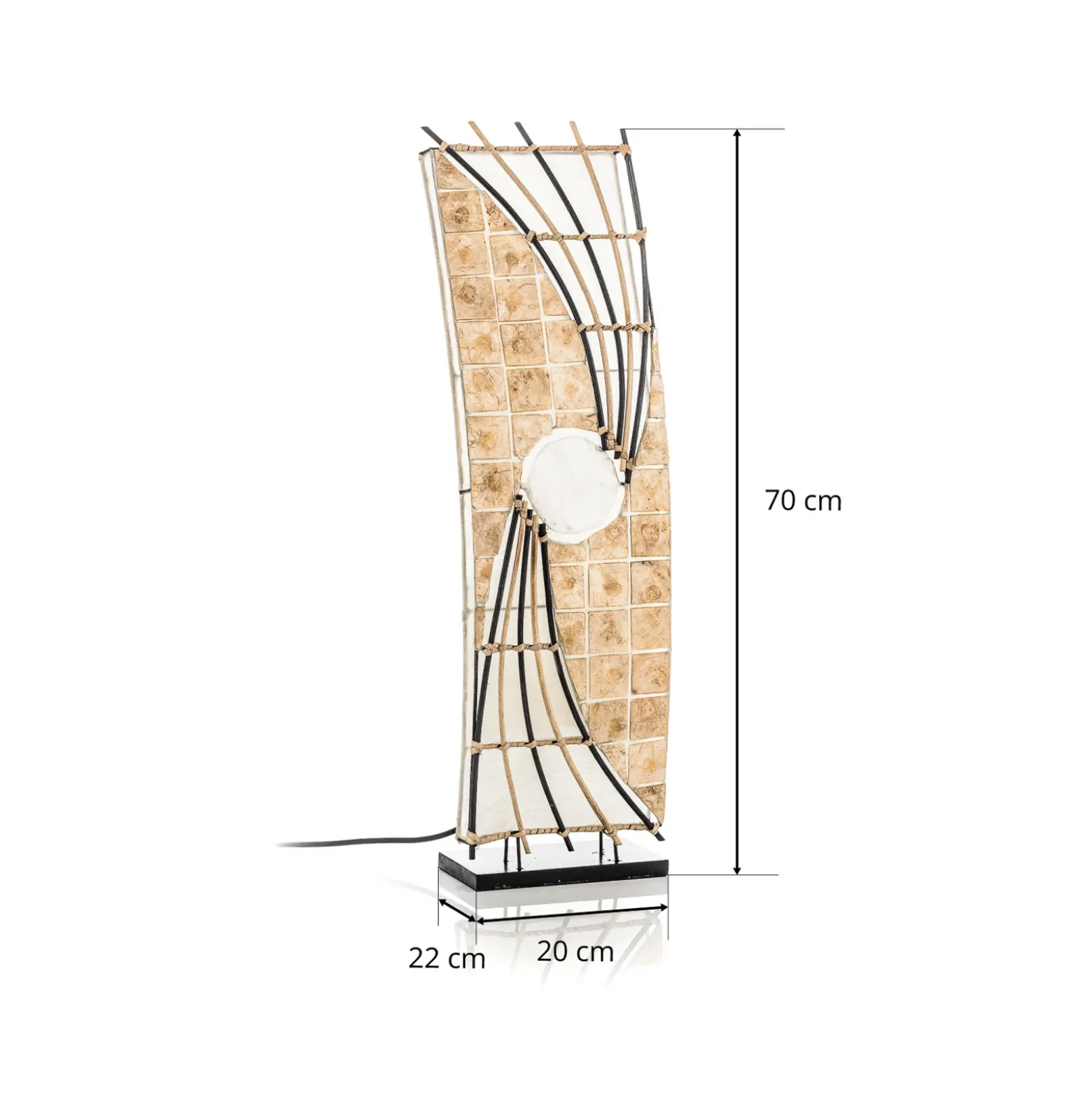 Lámpara de pie Quento, 70 cm