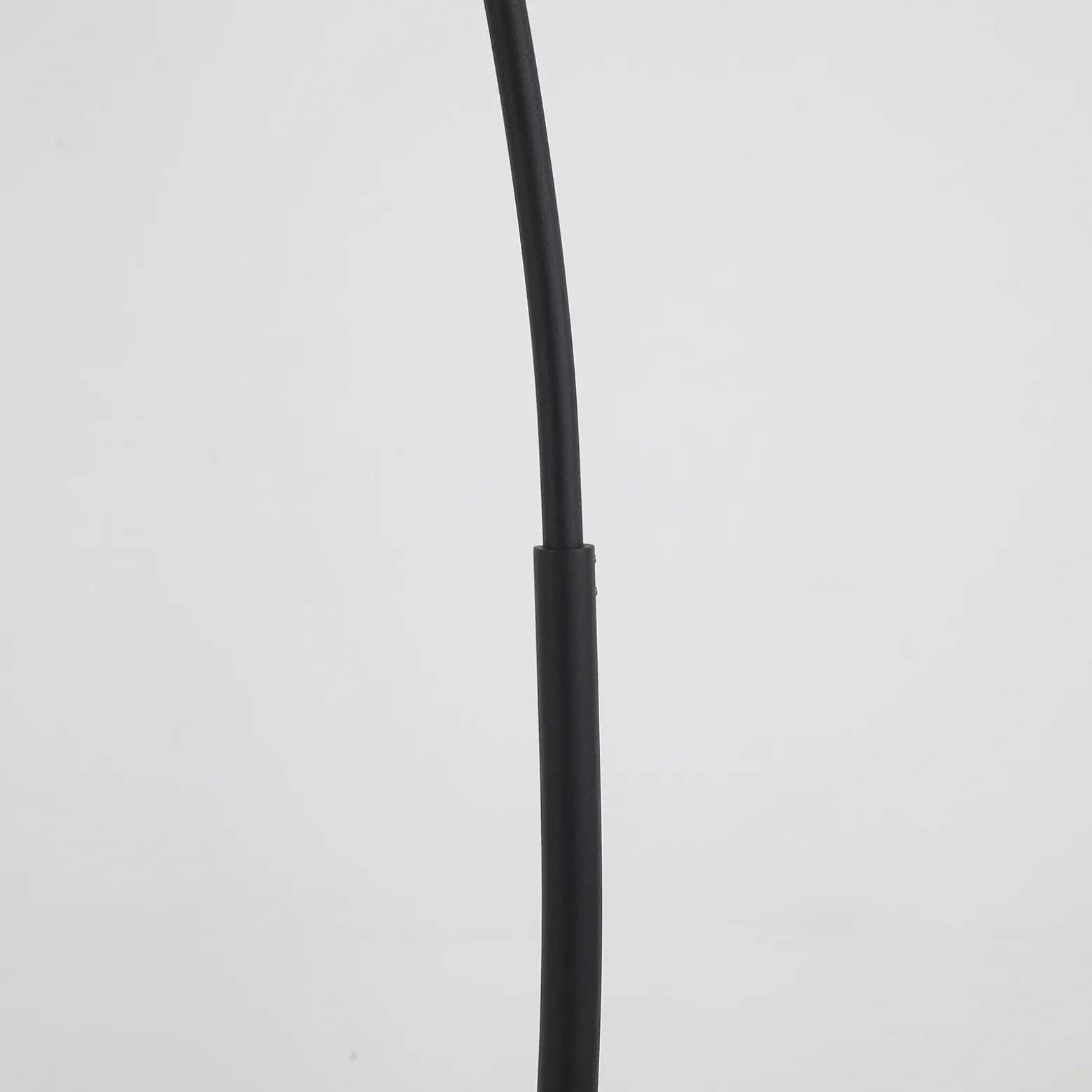 Lámpara de pie Radiant, negro/blanco, altura 156 cm, metal/tela