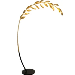 Lámpara de pie Riso, 11 luces, oro