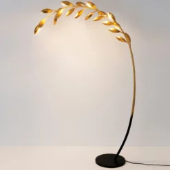 Lámpara de pie Riso, 11 luces, oro