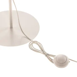 Lámpara de pie Roller, blanco/dorado, altura 145 cm