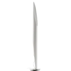 lámpara de pie Shakti de kdln, plateada, satinada blanca, altura 200 cm