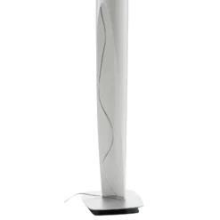 lámpara de pie Shakti de kdln, plateada, satinada blanca, altura 200 cm