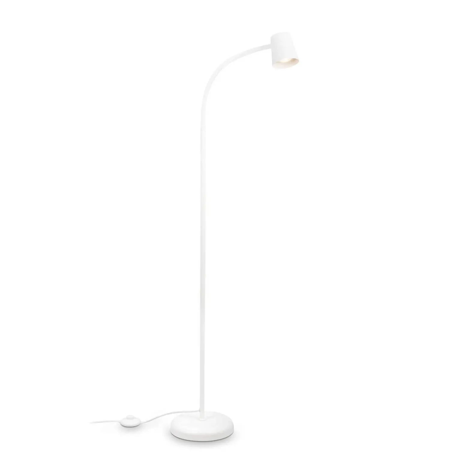 Lámpara de pie Skriva, ajustable, GU10, blanco