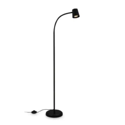 Lámpara de pie Skriva, ajustable, GU10, negro