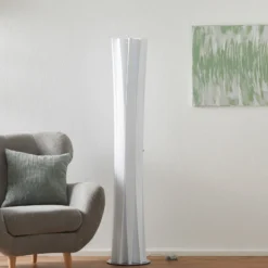 Lámpara de pie Slamp Bach, altura 161 cm, blanca