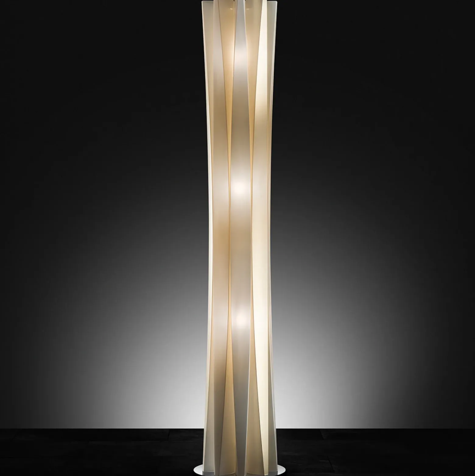 Lámpara de pie Slamp Bach, altura 161 cm, dorada