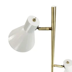 Lámpara de pie Sleep de Dyberg Larsen, blanco cemento, altura 165 cm, acero