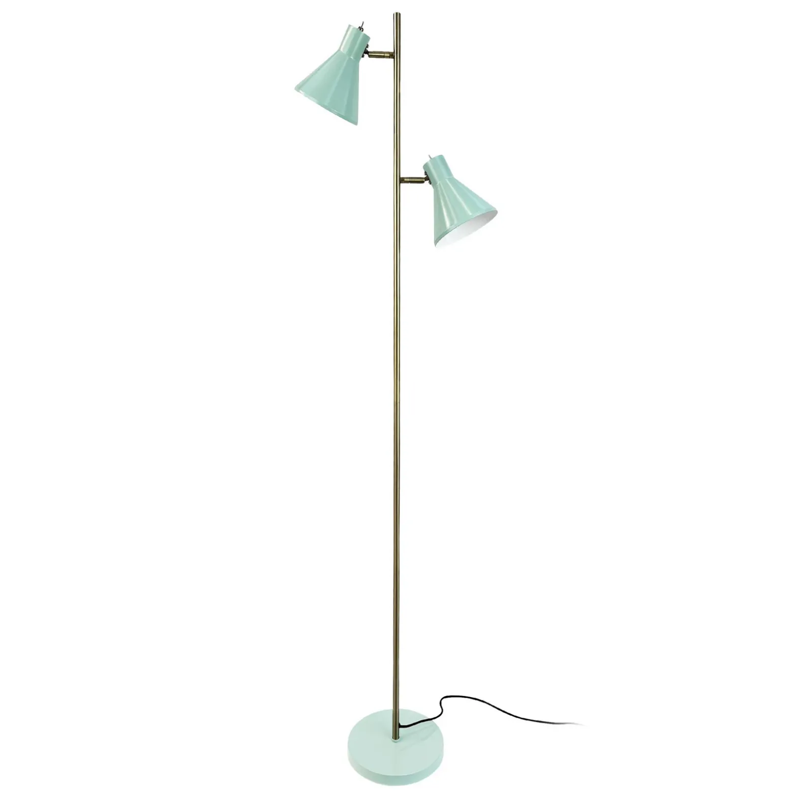 Lámpara de pie Sleep de Dyberg Larsen, verde menta, altura 165 cm, acero