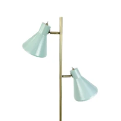 Lámpara de pie Sleep de Dyberg Larsen, verde menta, altura 165 cm, acero