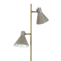 Lámpara de pie Sleep de Dyberg Larsen, marrón grisáceo, altura 165 cm, acero