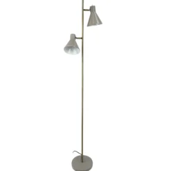 Lámpara de pie Sleep de Dyberg Larsen, marrón grisáceo, altura 165 cm, acero