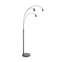 Lámpara de pie Sparkled Light, negro/marrón, 180 cm, corcho, 3 luces.