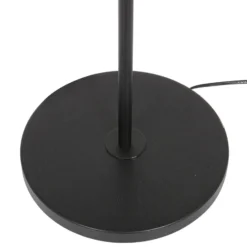 Lámpara de pie Stang, brazo de lectura LED, mimbre negro/natural
