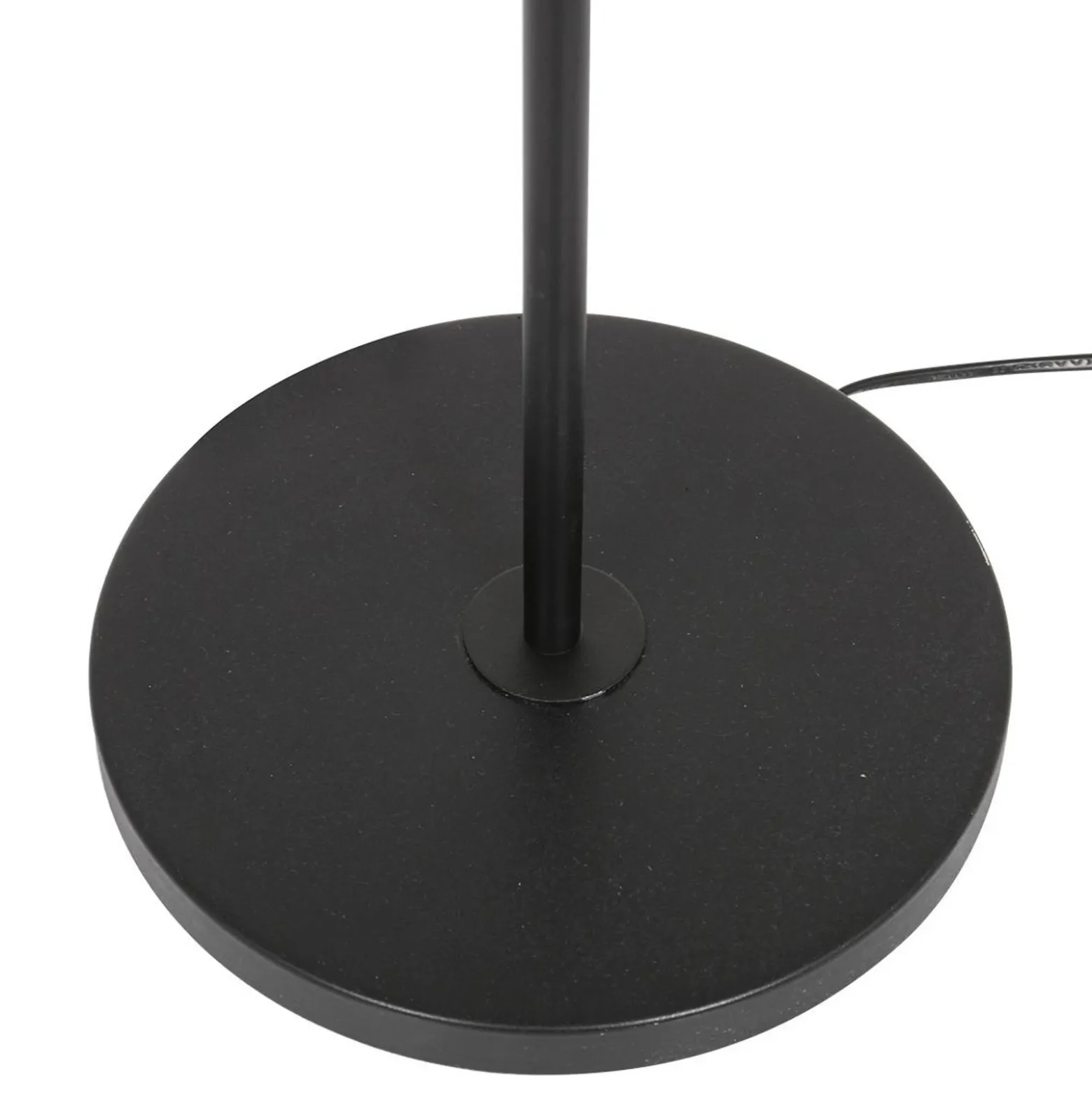 Lámpara de pie Stang, brazo de lectura LED, mimbre negro/natural