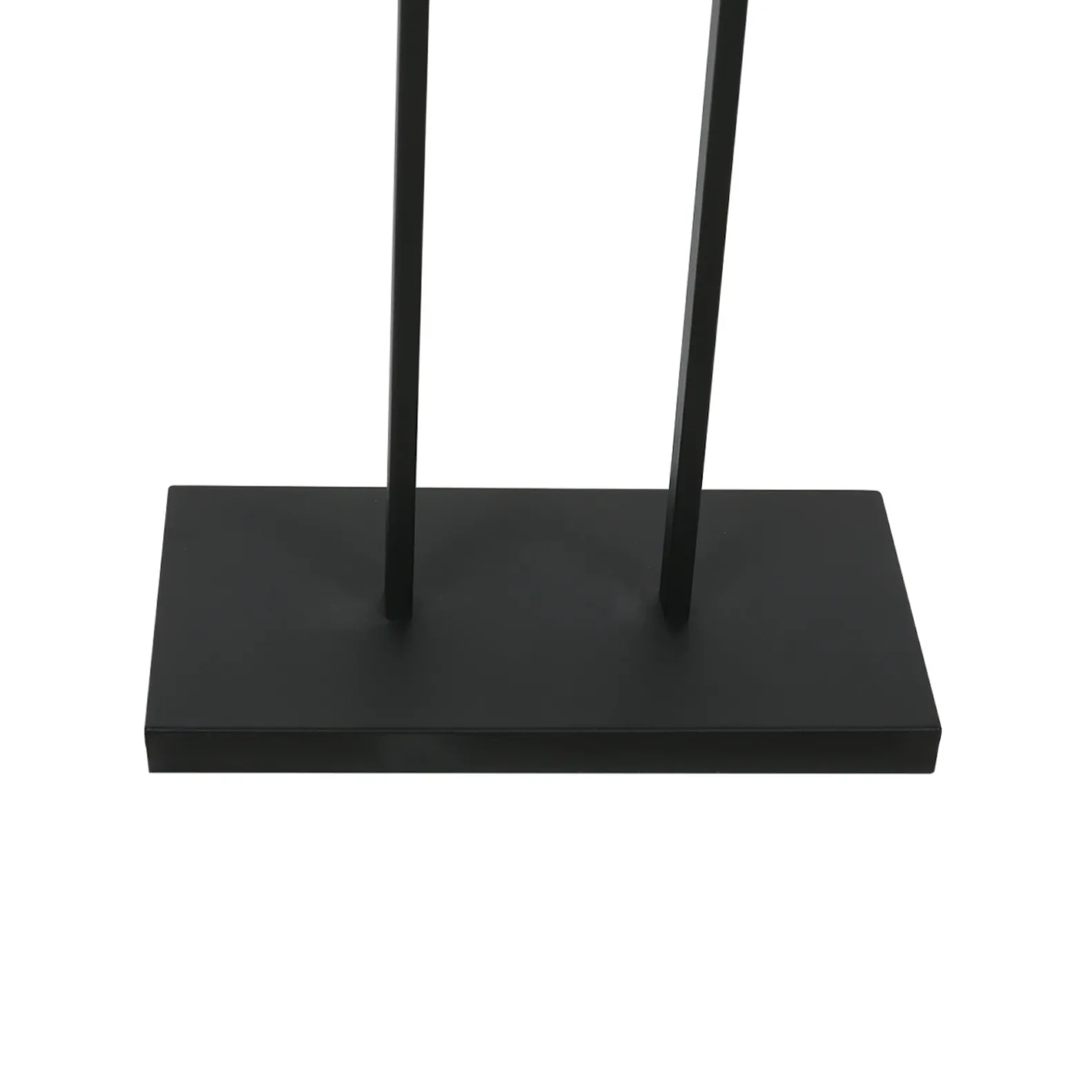 Lámpara de pie Stang, negra/pantalla trenzada negra/madera
