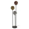 Lámpara de pie Stellar, 3 luces, vidrio, metal, multicolor