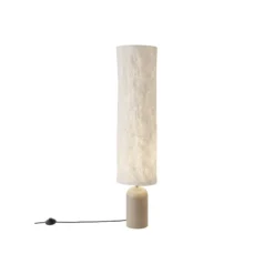 Lámpara de pie Talli, marrón, Tyvek/metal, altura 113 cm