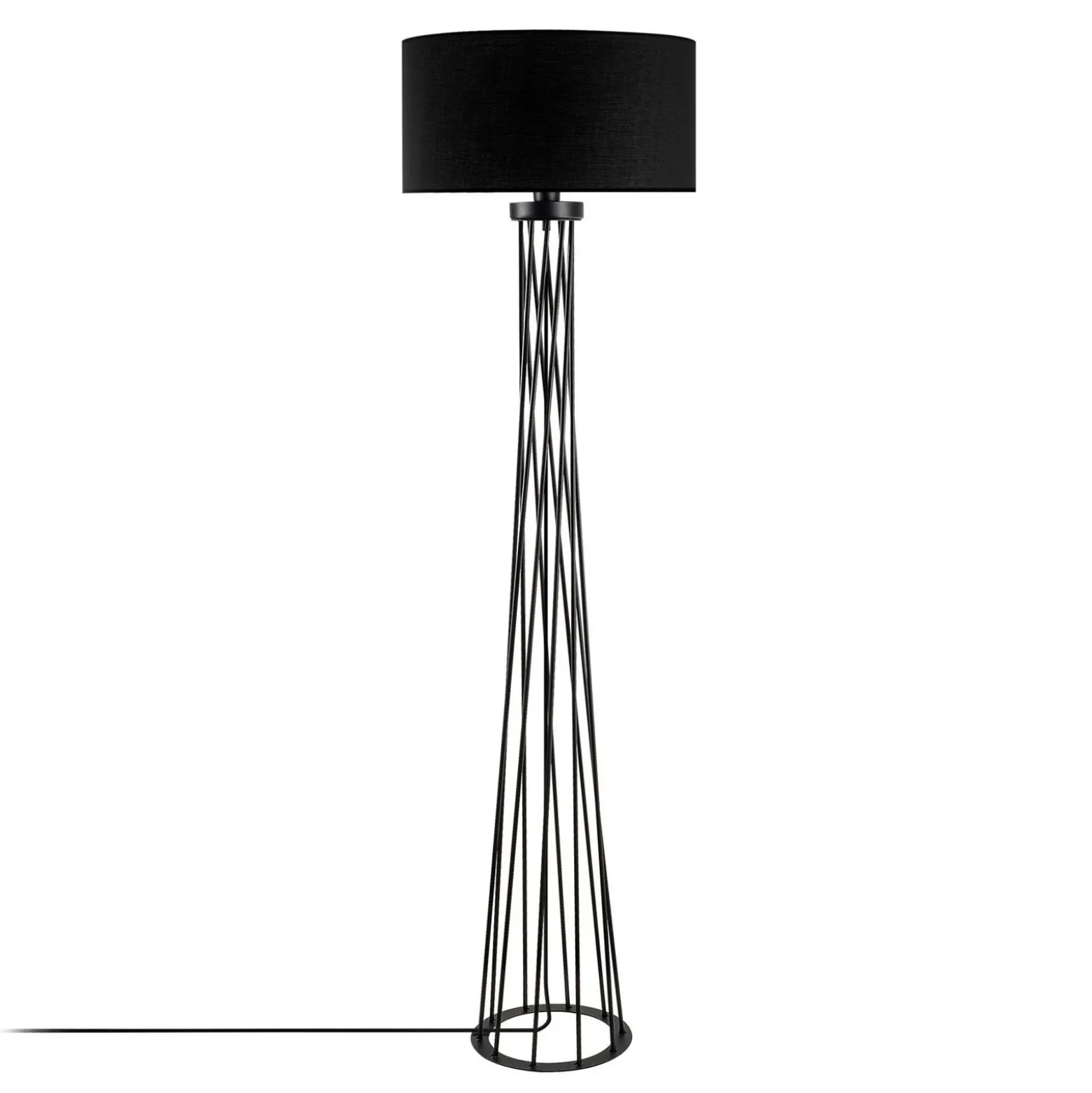 Lámpara de pie Tall 13470, negro, lona, altura 175 cm