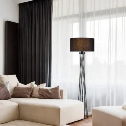 Lámpara de pie Tall 13470, negro, lona, altura 175 cm