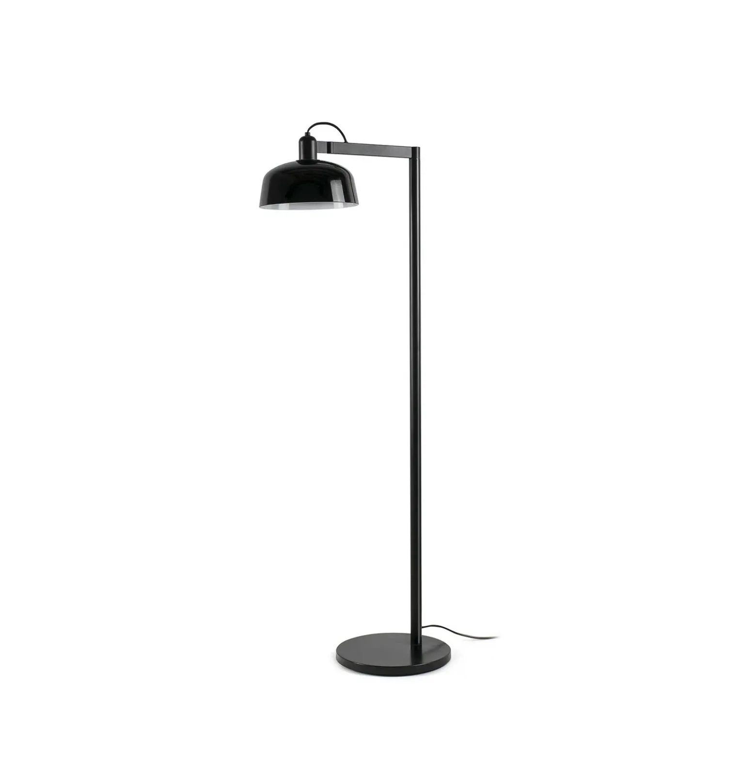 Lámpara de pie Tatawin, negra, acero/vidrio, altura 148 cm