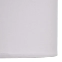 Lámpara de pie textil Harris, base negra, pantalla blanca