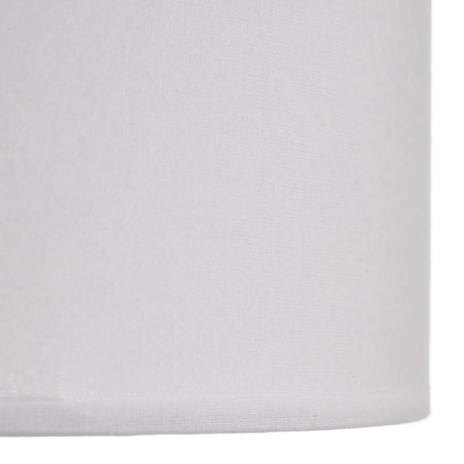 Lámpara de pie textil Harris, base negra, pantalla blanca