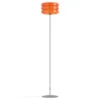 Lámpara de pie Tortora, naranja, cristal, metal, altura 153 cm, E27