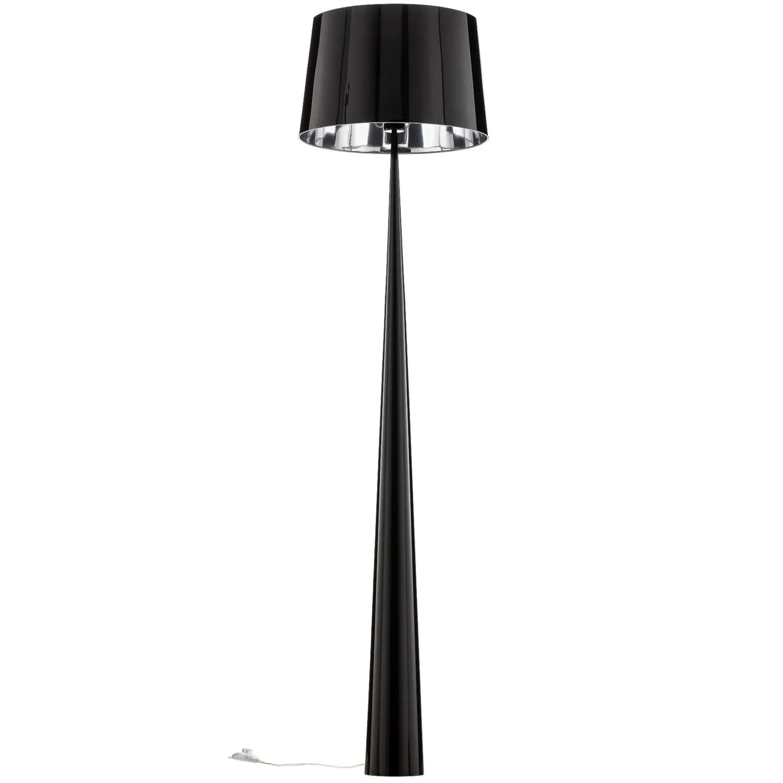 Lámpara de pie Totem LS con acabado cromo, negro