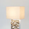 Lámpara de pie Tremiti, color madera/beige, altura 160 cm, madera