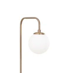 Lámpara de pie Viran, oro antiguo, cristal, altura 146 cm, E14