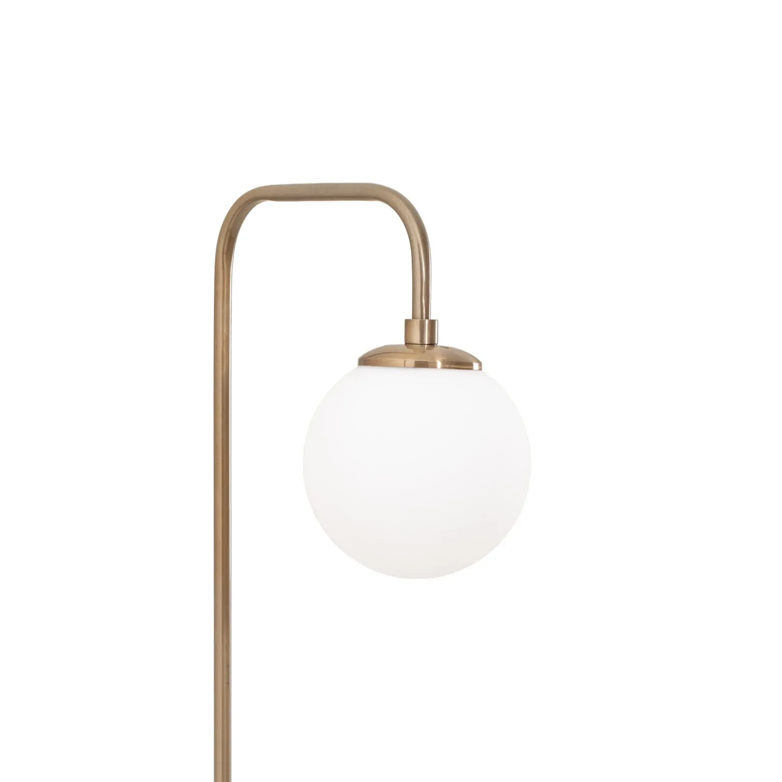 Lámpara de pie Viran, oro antiguo, cristal, altura 146 cm, E14