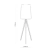 Lámpara de pie Walz, color crema, madera, altura 175 cm, E27