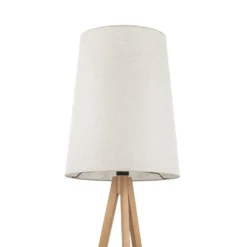 Lámpara de pie Walz, color crema, madera, altura 175 cm, E27