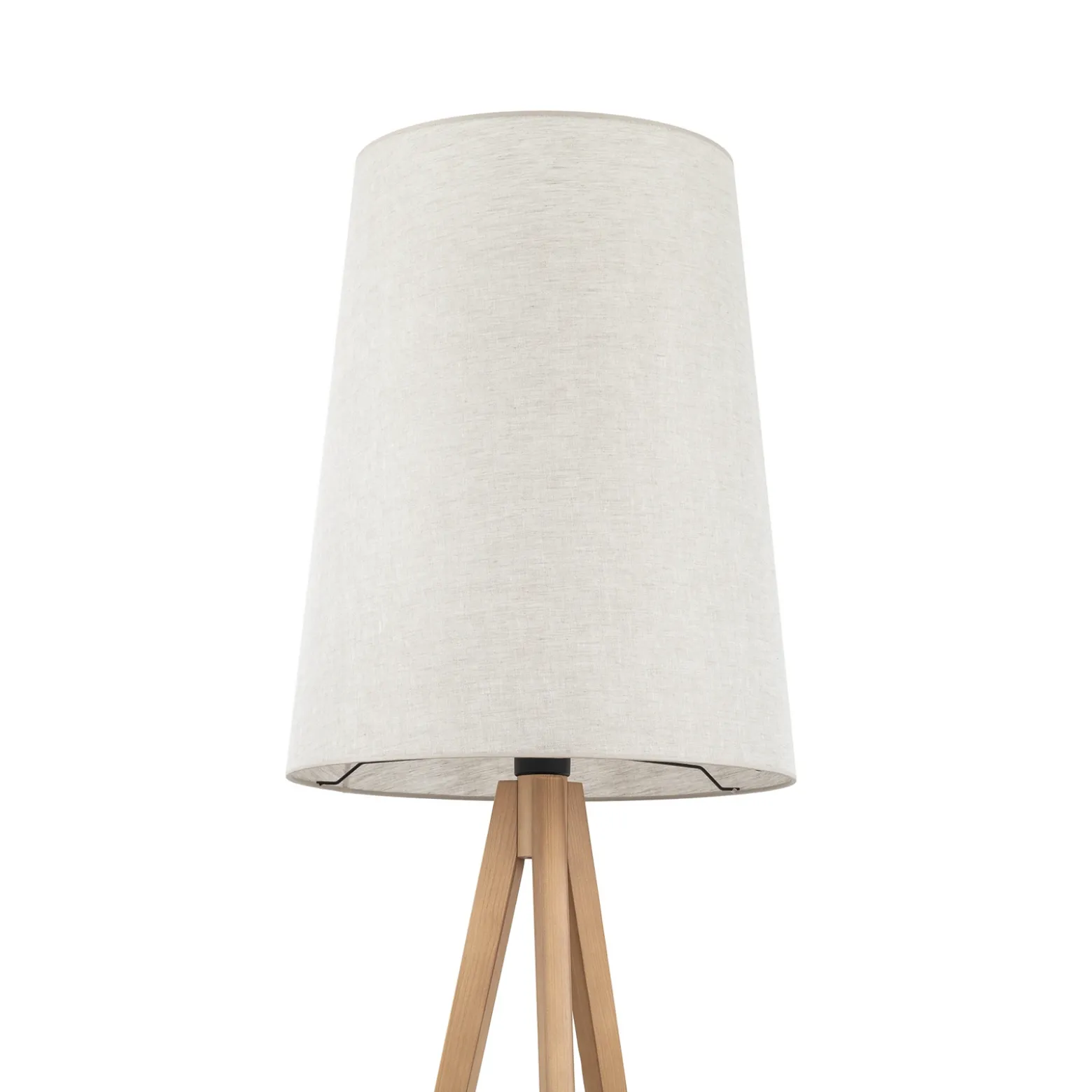 Lámpara de pie Walz, color crema, madera, altura 175 cm, E27