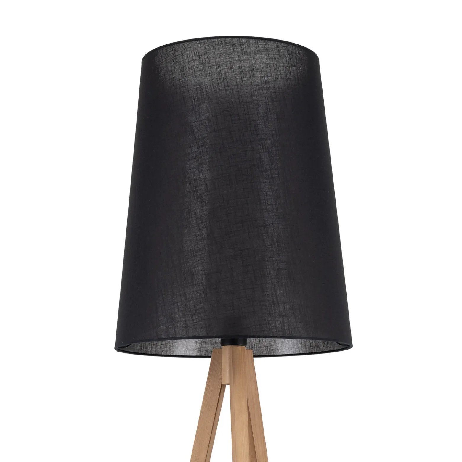 Lámpara de pie Walz, negra, madera, altura 175 cm, E27