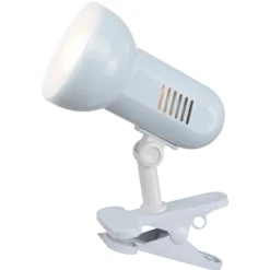 Lámpara de pinza Basic, blanco, ajustable