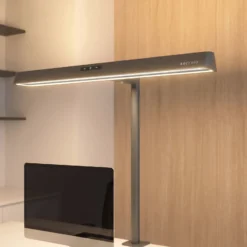 Lámpara de pinza LED Arcchio Shax, negra, con sensor, atenuable, 4.000 K
