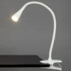 Lámpara de pinza LED Baris de Lindby, blanca, altura 44 cm, 3000K