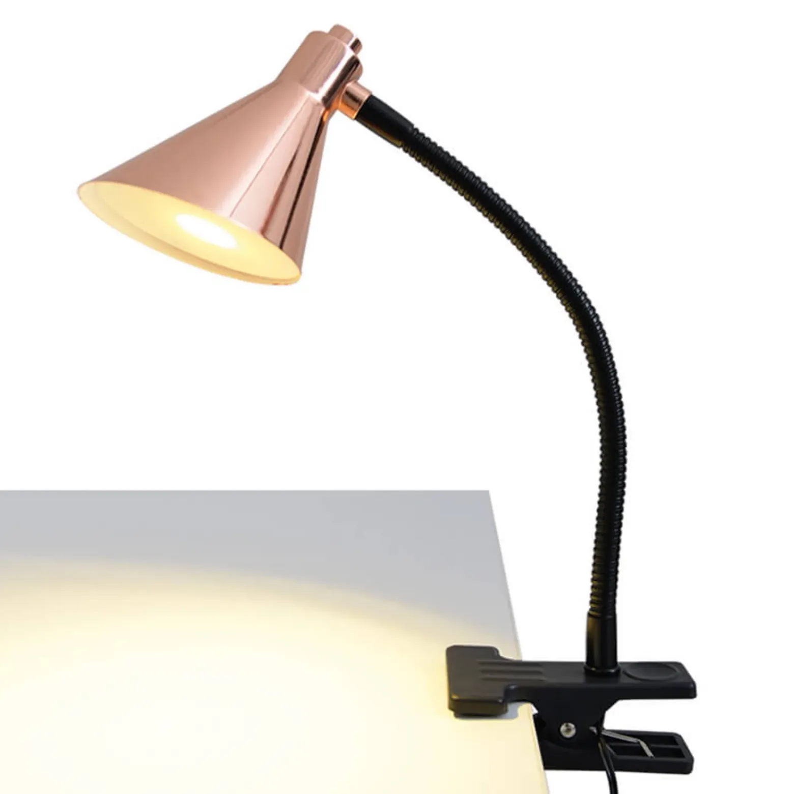 Lámpara de pinza LED de color cobre Janita