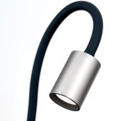 Lámpara de pinza LED Kurt níquel-mate
