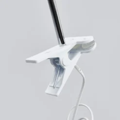 Lámpara de pinza LED Lindby Milow, blanca, metal, 36 cm de altura