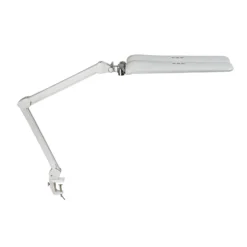 Lámpara de pinza LED MAULcraft duo, blanca, 52 cm, 2 luces, atenuable