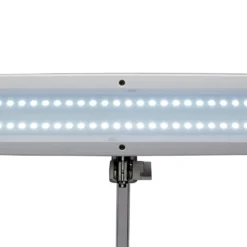 Lámpara de pinza LED MAULwork, blanca, altura 50 cm, atenuable