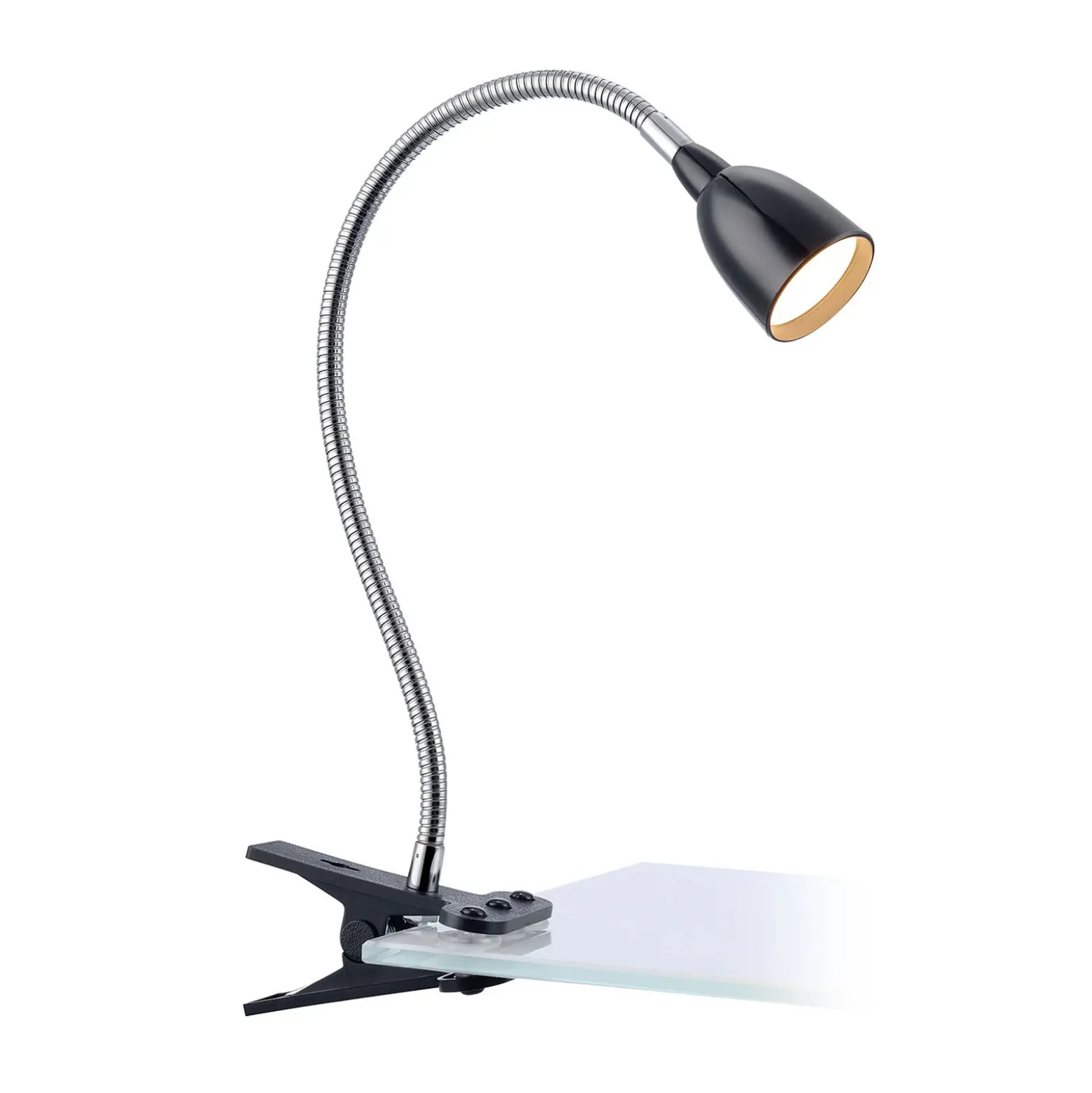 Lámpara de pinza LED Tulip, negro