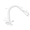 Lámpara de pinza LED Zozy, negra, 3-StepDim, brazo flexible