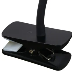 Lámpara de pinza LED Zozy, negra, 3-StepDim, brazo flexible